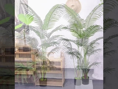 PONY พื้นประดิษฐ์ต้นปาล์ม ตกแต่งภายในถัง ไม่มีน้ํา ดูธรรมชาติ