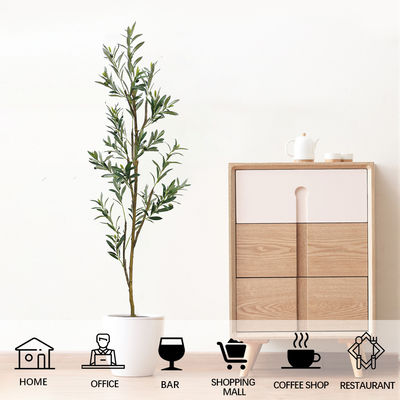 Olive Tree Rain Forest Style Artificial PE Bonsai 165cm Green Fire Retardant