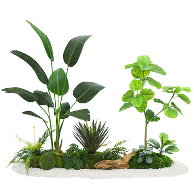 Evergreen Artificial Landscape Trees Traveller'S Palm Indoor Floor Plant Bush Preseved Moss
