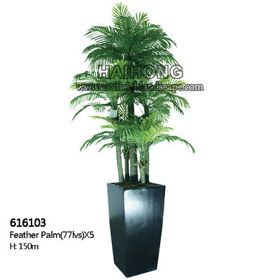 150cm Height Artificial Potted Floor Plants Feather Palm Tree