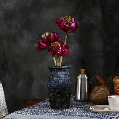 Rare Red Artificial Succulent Ornaments Flowers For Pub