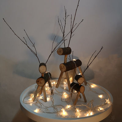 Creative Deer Custom Home Accessories Solid Wood Homestay Living Room Desktop Decorations