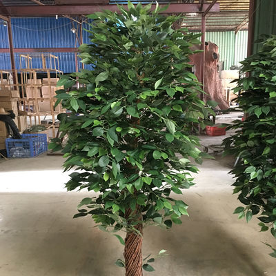 Potted Ficus Plant Faux Artificial Ficus Tree Indoor Green Tree with Exquisite Design