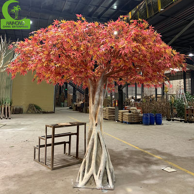 Large Handmade Artificial Yellow Maple Tree Chinese Maple Trees Faux Japanese Red Maple Tree