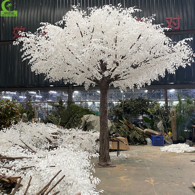 Artificial White Color Cherry Tree Indoor Wedding Decorative Large Silk Sakura Flower Tree Big Top Quality Cherry Blossom Trees