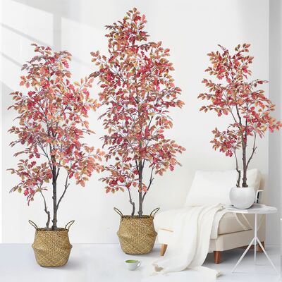 ต้นโอ๊กเทียมฤดูใบไม้ร่วงเชิงพาณิชย์ | 160 ซม. 185 ซม. 210 ซม. ต้นไม้ใบไม้ร่วงสำหรับบรรยากาศโรงแรมและร้านอาหาร